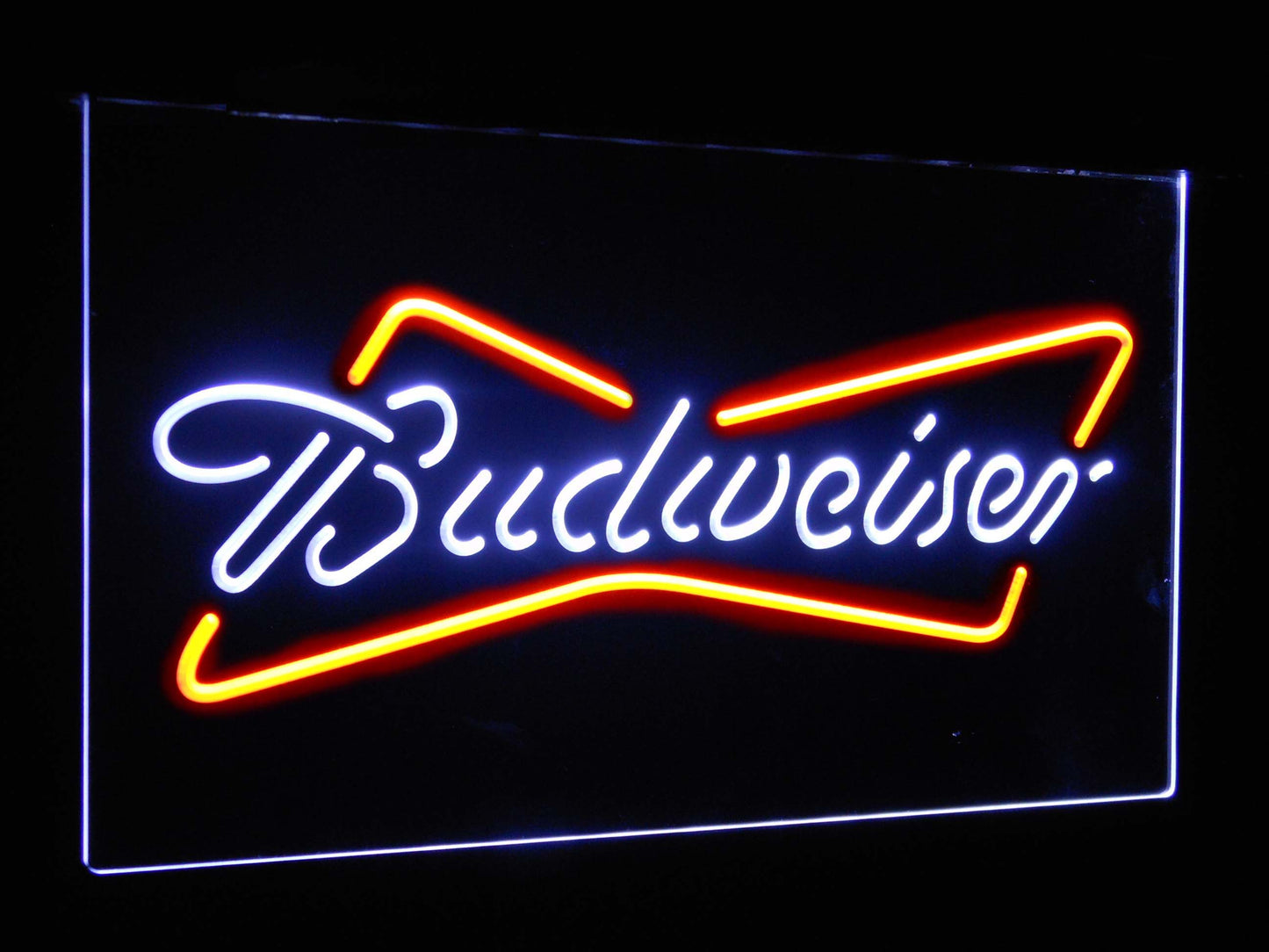 Budweiser Classic Bar Decoration Gift Dual Color Led Neon Light Signs st6-a2009 by Woody Signs Co. - Handmade Crafted Unique Wooden Creative