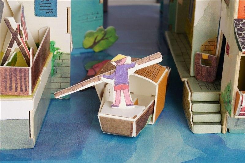 DIY South of China Doll House with Led Light Miniature Wooden SJ508 by Woody Signs Co. - Handmade Crafted Unique Wooden Creative