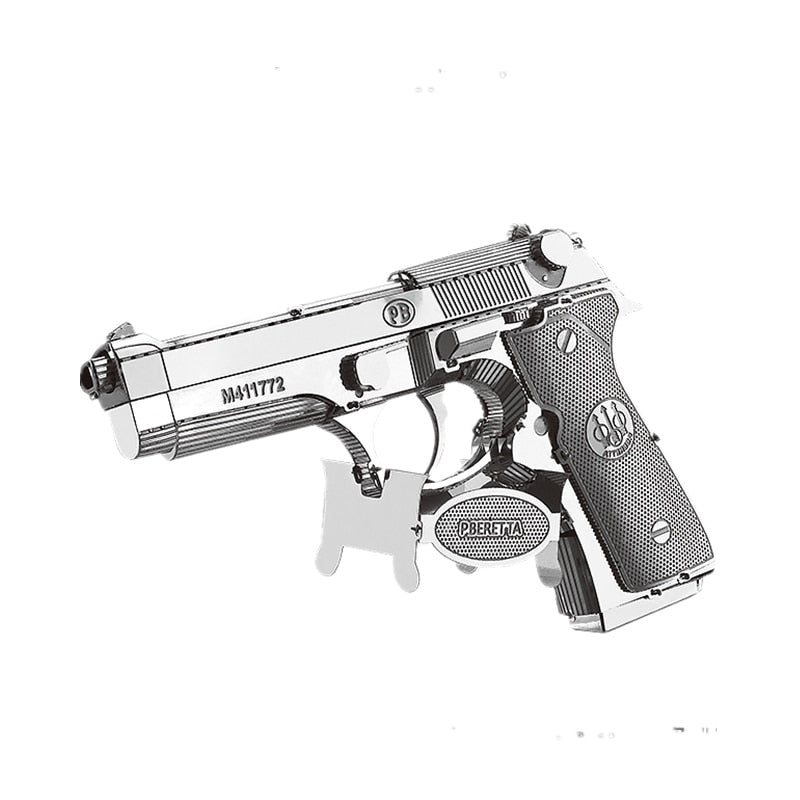 3D Metal Puzzle AK47 Beretta 92 Gun Weapon Building Model Kit DIY 3D Laser Cut  Toy for adult by Woody Signs Co. - Handmade Crafted Unique Wooden Creative