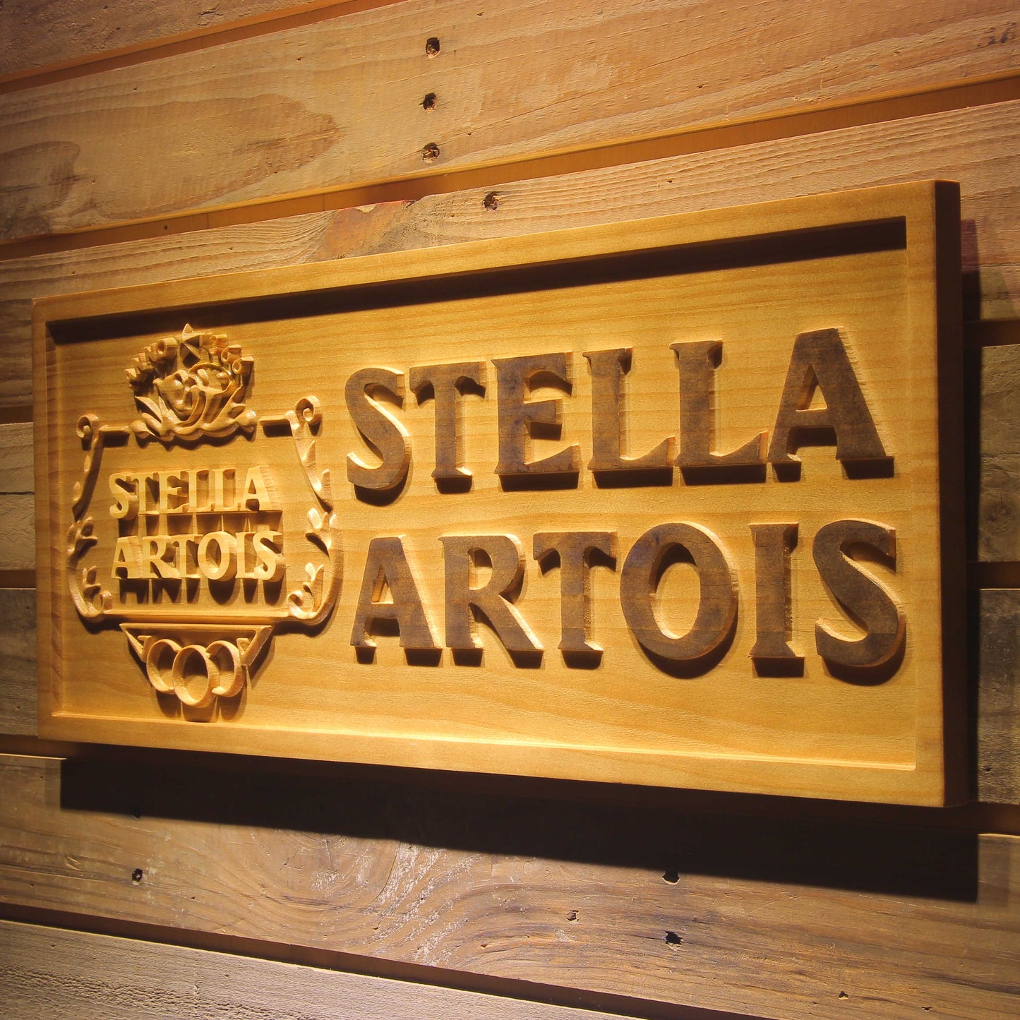 Stella Artois 3D Wooden Signs by Woody Signs Co. - Handmade Crafted Unique Wooden Creative