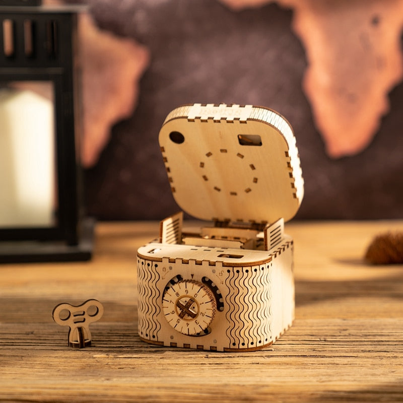 Creative DIY 3D Treasure Box&Calendar Wooden Puzzle Game Assembly Toy Gift for Children Teens Adult LK502 by Woody Signs Co. - Handmade Crafted Unique Wooden Creative