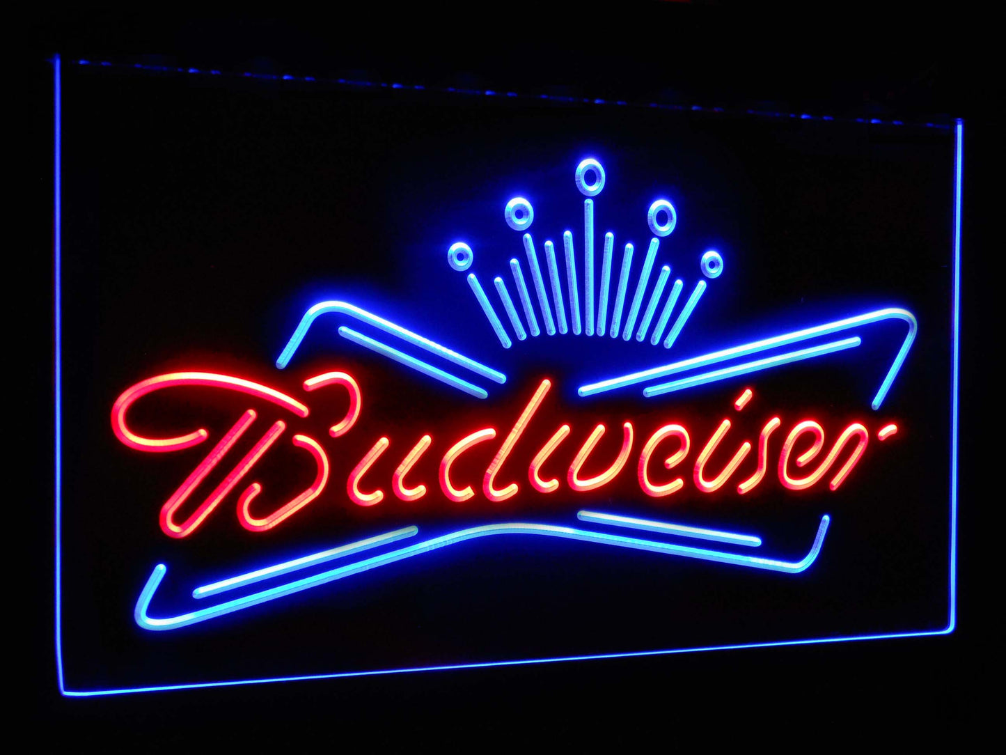 Budweiser King Bar Decoration Gift Dual Color Led Neon Light Signs st6-a2005 by Woody Signs Co. - Handmade Crafted Unique Wooden Creative