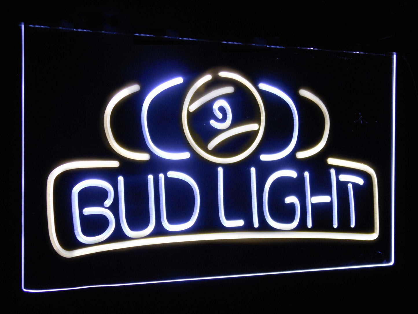 Bud Light Pool Room 9 Ball Snooker Billiard Dual Color Led Neon Light Signs st6-a2056 by Woody Signs Co. - Handmade Crafted Unique Wooden Creative