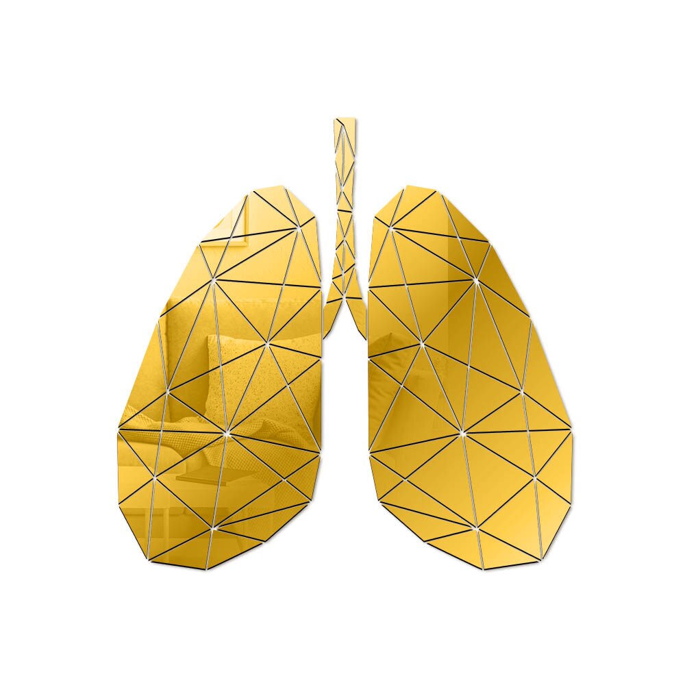 Lung Anatomy Acrylic Mirror Sticker Alveolar Respiratory System Mirrored Wall Decal Respiratory Therapist by Woody Signs Co. - Handmade Crafted Unique Wooden Creative