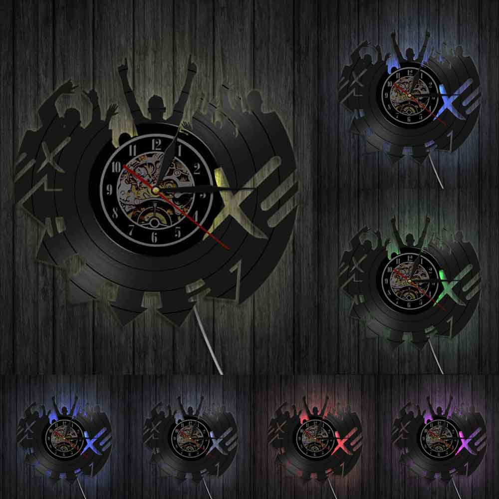Music Live Show Wall Clock Rock Band Live Vinyl Record Wall Clock Night Club Concert Rock n Roll Music by Woody Signs Co. - Handmade Crafted Unique Wooden Creative