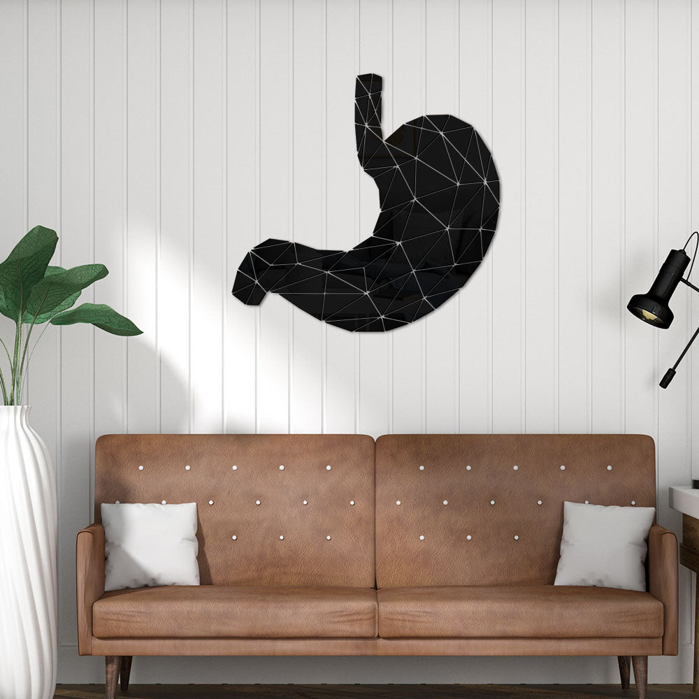 Stomach Anatomy Geometric Acrylic Mirror Wall Sticker Digestive System Medical 3D Mirrored Wall Decal Med Student Gift by Woody Signs Co. - Handmade Crafted Unique Wooden Creative