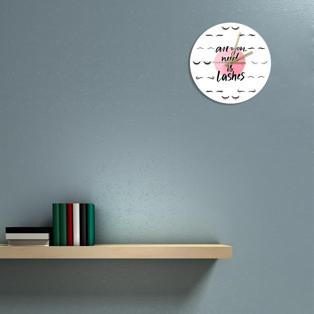 All You Need Is Lashes Beauty Salon Quote Silent Eyelash Extension Style Guide Lashes Salon Wall Clock by Woody Signs Co. - Handmade Crafted Unique Wooden Creative
