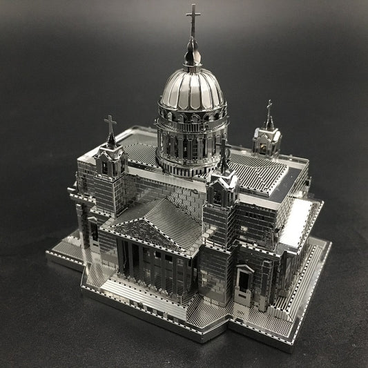 3D Metal model kit Issakiv Cathedral Building  Model DIY 3D by Woody Signs Co. - Handmade Crafted Unique Wooden Creative