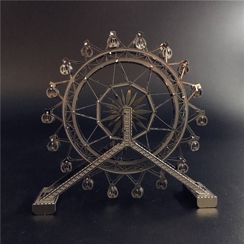 3D metal puzzle Ferris Wheel architecture DIY Assemble Model Kits Laser Cut (Ferris Wheel) by Woody Signs Co. - Handmade Crafted Unique Wooden Creative