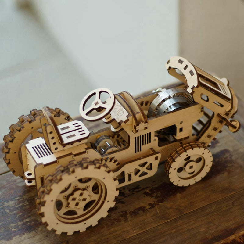 Creative Movable DIY Tractor Wooden Assembly Gift for LK401 by Woody Signs Co. - Handmade Crafted Unique Wooden Creative