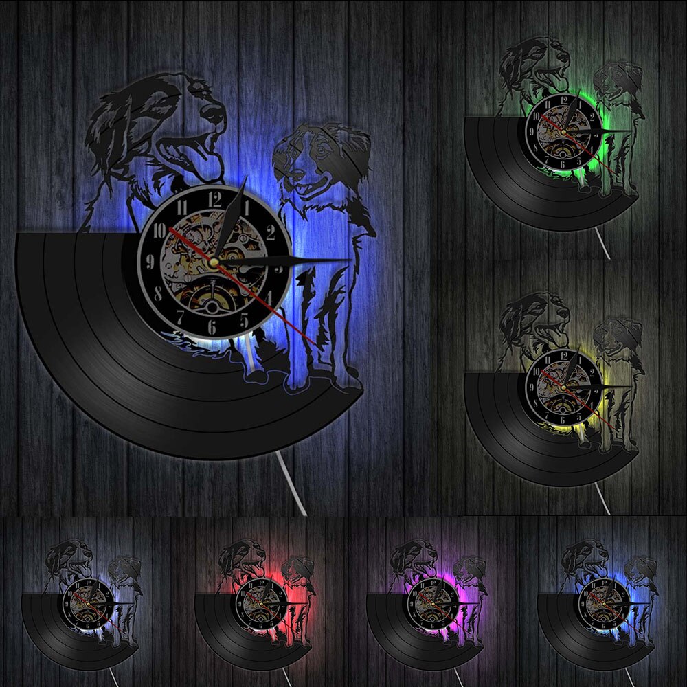 Kooikerhondje Wall Clock Custom Dog Name Vinyl Record Clock Nederlands Dog Breed Small Cager Dog Kooiker Clock by Woody Signs Co. - Handmade Crafted Unique Wooden Creative