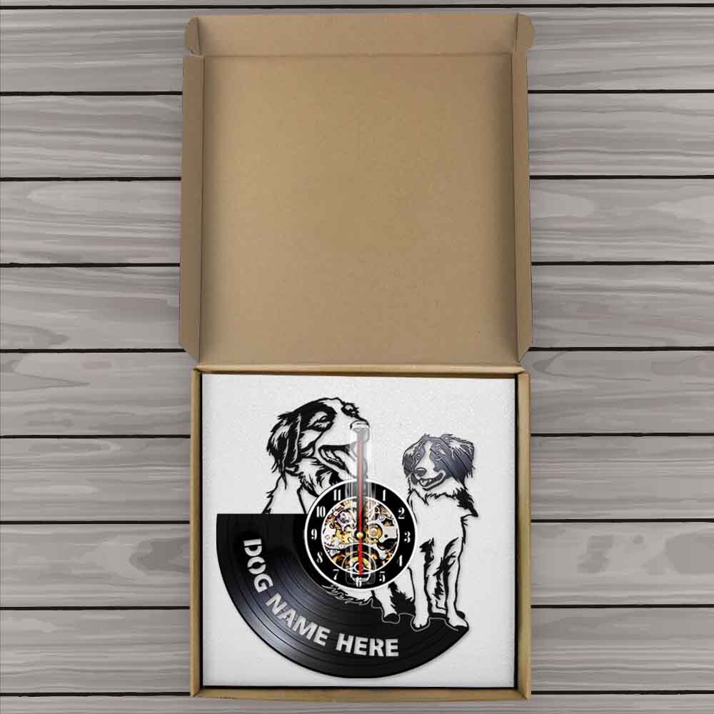 Kooikerhondje Wall Clock Custom Dog Name Vinyl Record Clock Nederlands Dog Breed Small Cager Dog Kooiker Clock by Woody Signs Co. - Handmade Crafted Unique Wooden Creative