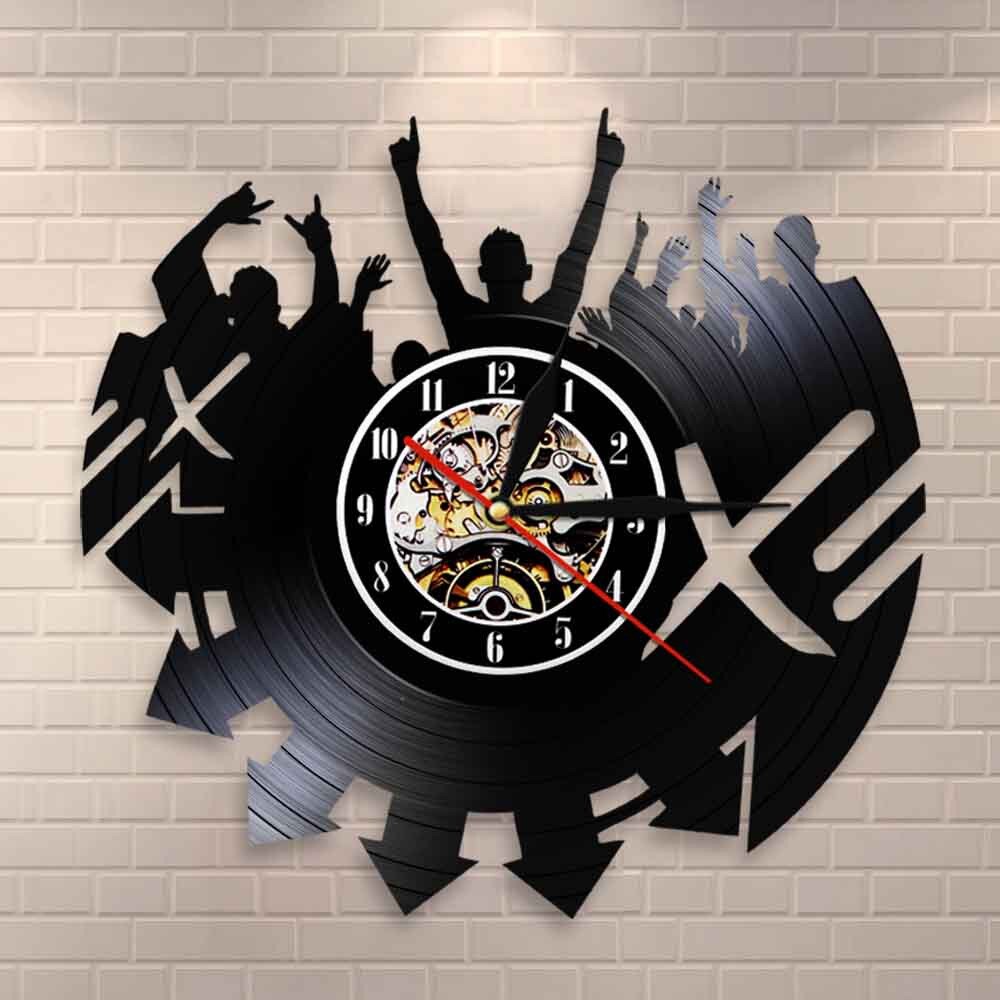 Music Live Show Wall Clock Rock Band Live Vinyl Record Wall Clock Night Club Concert Rock n Roll Music by Woody Signs Co. - Handmade Crafted Unique Wooden Creative