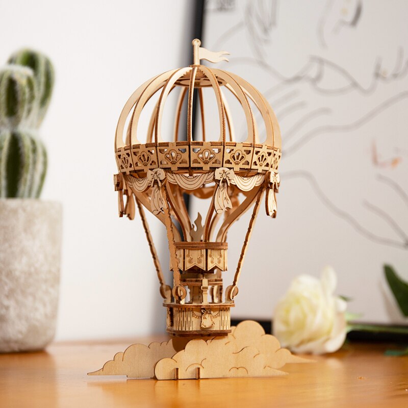New Arrival DIY 3D Wooden Hot Air Ballon Kit Gift for Friend TG406 (TG406 Hot Air Ballon) by Woody Signs Co. - Handmade Crafted Unique Wooden Creative
