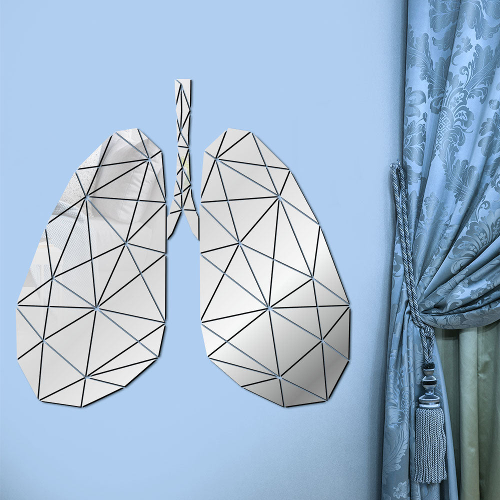 Lung Anatomy Acrylic Mirror Sticker Alveolar Respiratory System Mirrored Wall Decal Respiratory Therapist by Woody Signs Co. - Handmade Crafted Unique Wooden Creative