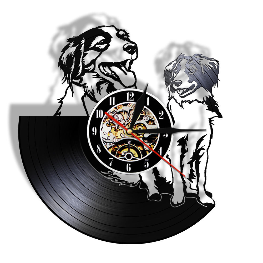Kooikerhondje Wall Clock Custom Dog Name Vinyl Record Clock Nederlands Dog Breed Small Cager Dog Kooiker Clock by Woody Signs Co. - Handmade Crafted Unique Wooden Creative