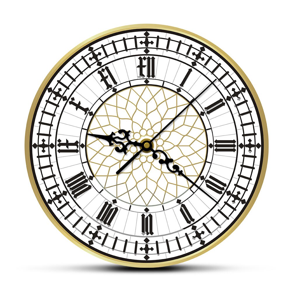 Big Ben Clock Contemporary Modern Wall Clock Retro Silent Non Ticking English Great Britain London by Woody Signs Co. - Handmade Crafted Unique Wooden Creative