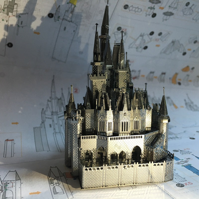 3D Metal model kit Cinderella Castle Building Model DIY 3D by Woody Signs Co. - Handmade Crafted Unique Wooden Creative
