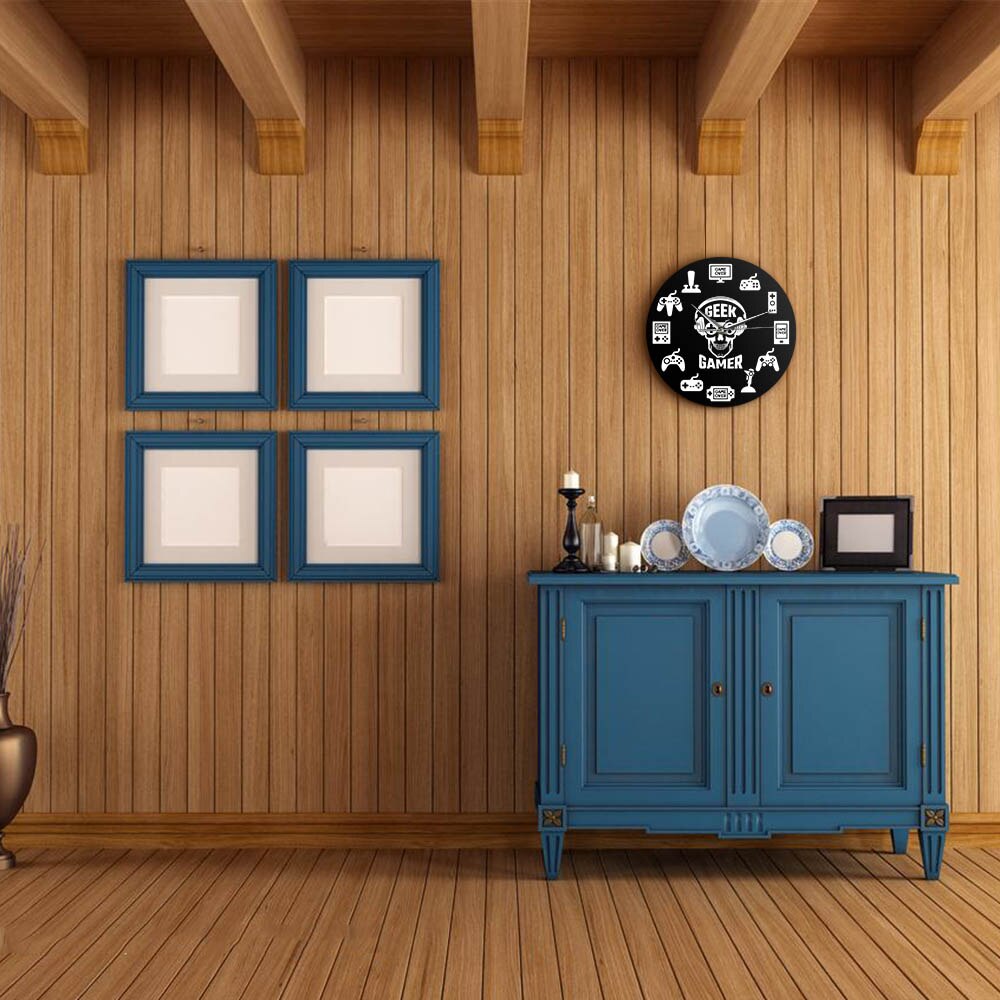 Gaming Time Video Game Hanging  Console Controllers Gaming Room   Wall Clock Geek Gamer Gift idea by Woody Signs Co. - Handmade Crafted Unique Wooden Creative