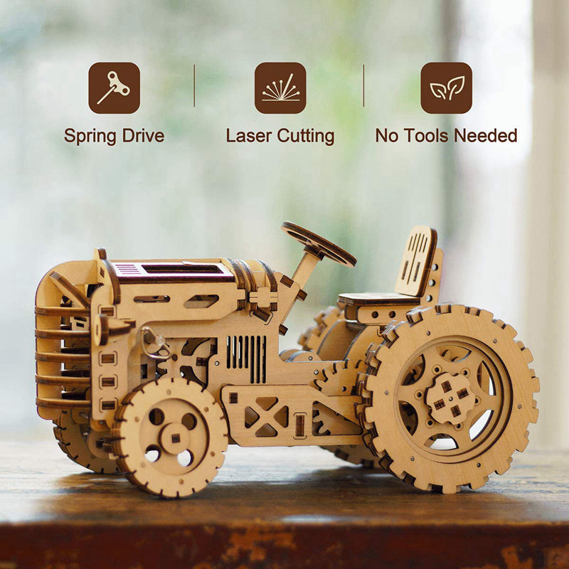 Creative Movable DIY Tractor Wooden Assembly Gift for LK401 by Woody Signs Co. - Handmade Crafted Unique Wooden Creative