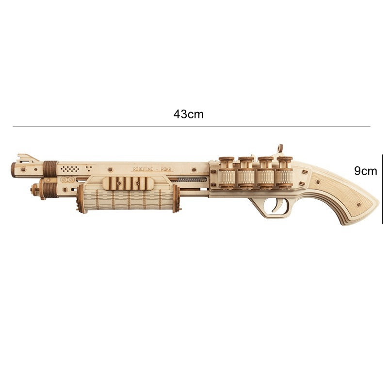 172pcs DIY 3D Scatter with Rubber Band Bullet Wooden Gun Puzzle Game Popular Toy Gift for Children Adult LQ501 by Woody Signs Co. - Handmade Crafted Unique Wooden Creative