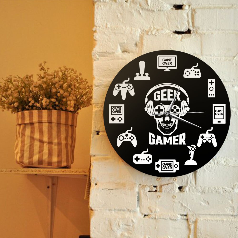 Gaming Time Video Game Hanging Console Controllers Gaming Room Wall Clock Geek Gamer Gift idea by Woody Signs Co. - Handmade Crafted Unique Wooden Creative