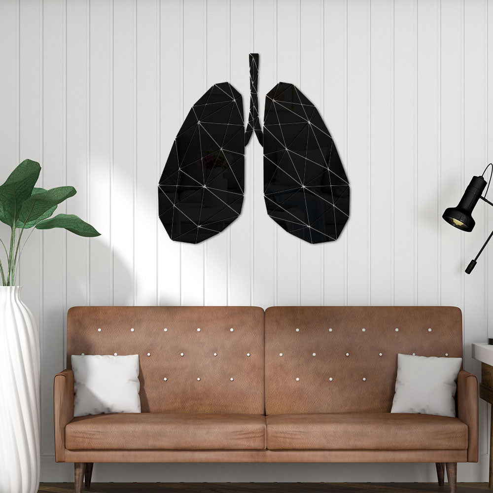 Lung Anatomy Acrylic Mirror  Sticker Alveolar Respiratory System Mirrored Wall Decal Respiratory Therapist by Woody Signs Co. - Handmade Crafted Unique Wooden Creative