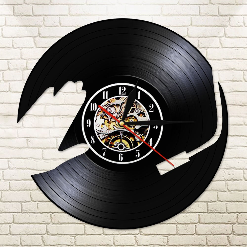 DJ Music Vinyl Record LP Wall Clock Watch 3D Night Light Party Dance Hall Decor Vintage Timepiece Music Club Gift For DJ by Woody Signs Co. - Handmade Crafted Unique Wooden Creative