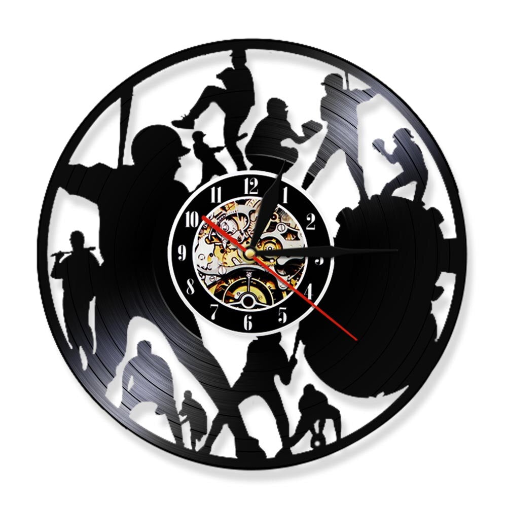 Play Baseball LED Night Light Vinyl Record Wall Clock Modern Wall Lamp Player Silhouette Sports For Baseball Lover Fans Gift by Woody Signs Co. - Handmade Crafted Unique Wooden Creative