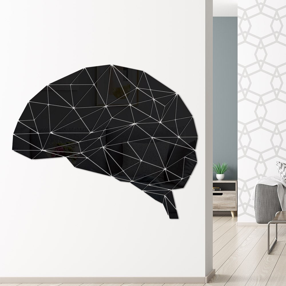 Brain Mind Acrylic Mirror Wall Stickers Neuroscience Wall Art Brain Anatomy 3D Decal Medical Office Decor Psychologist Gift idea by Woody Signs Co. - Handmade Crafted Unique Wooden Creative
