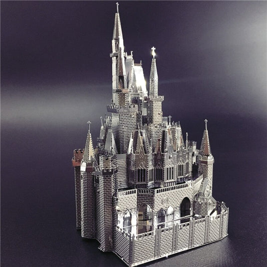 3D Metal model kit Cinderella Castle Building  Model DIY 3D by Woody Signs Co. - Handmade Crafted Unique Wooden Creative