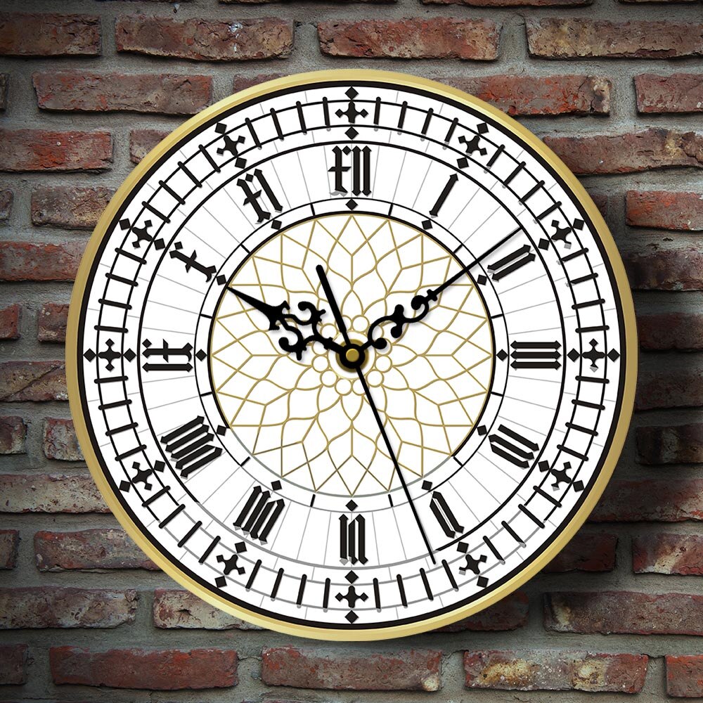 Big Ben Clock Contemporary Modern Wall Clock Retro Silent Non Ticking  English  Great Britain London by Woody Signs Co. - Handmade Crafted Unique Wooden Creative