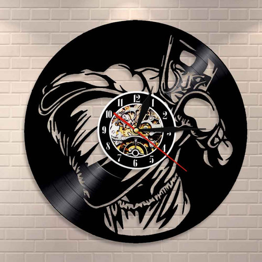 Boxing Vinyl Record Wall Clock Sport Hobby The Pugilist  Clock Boxing Vintage Clock Boxer  Boxing Lovers Gift by Woody Signs Co. - Handmade Crafted Unique Wooden Creative