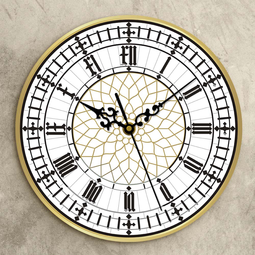 Big Ben Clock Contemporary Modern Wall Clock Retro Silent Non Ticking  English  Great Britain London by Woody Signs Co. - Handmade Crafted Unique Wooden Creative