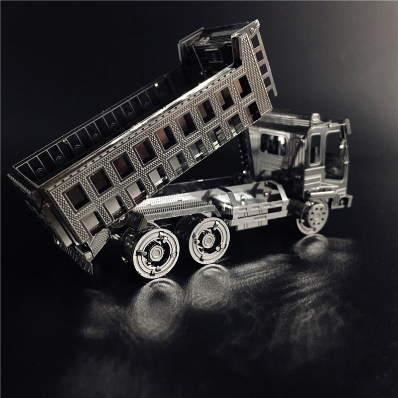 3D Metal puzzle Self-Dump Truck Engineering vehicle  Model DIY 3D by Woody Signs Co. - Handmade Crafted Unique Wooden Creative