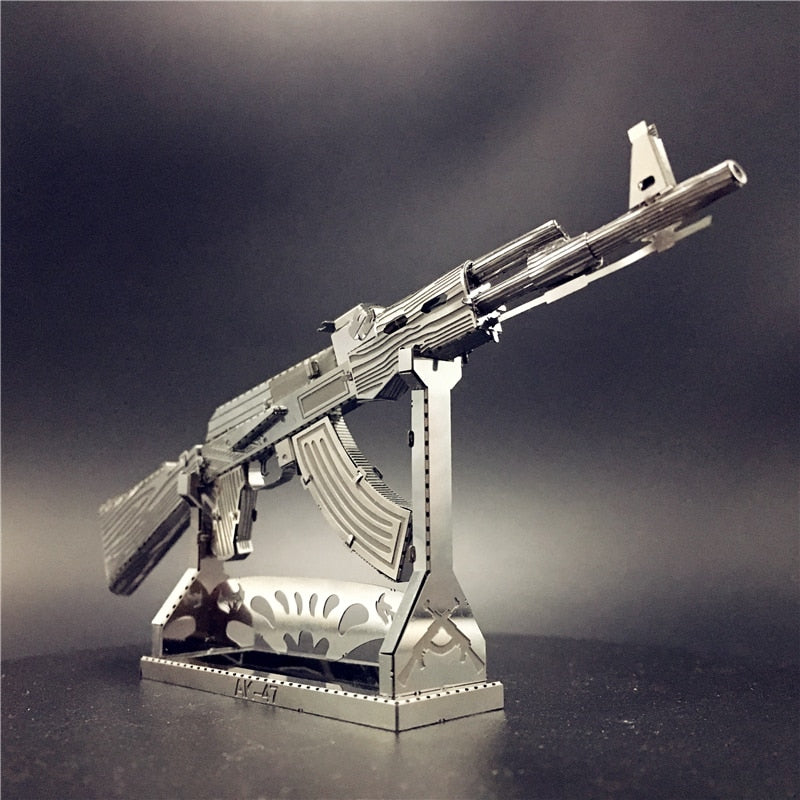 3D Metal Puzzle AK47 Beretta 92 Gun Weapon Building Model Kit DIY 3D Laser Cut  Toy for adult by Woody Signs Co. - Handmade Crafted Unique Wooden Creative