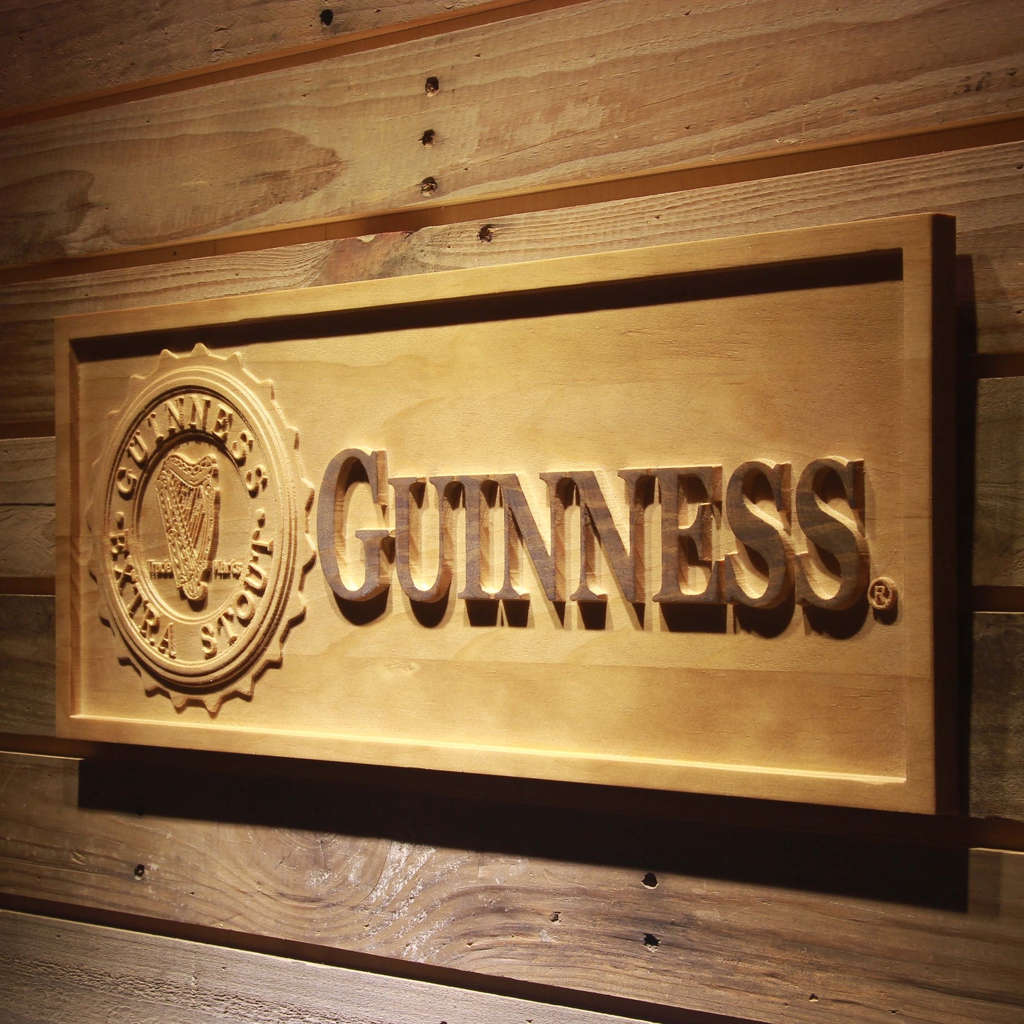 Guinness Extra Stout  3D Wooden Signs by Woody Signs Co. - Handmade Crafted Unique Wooden Creative
