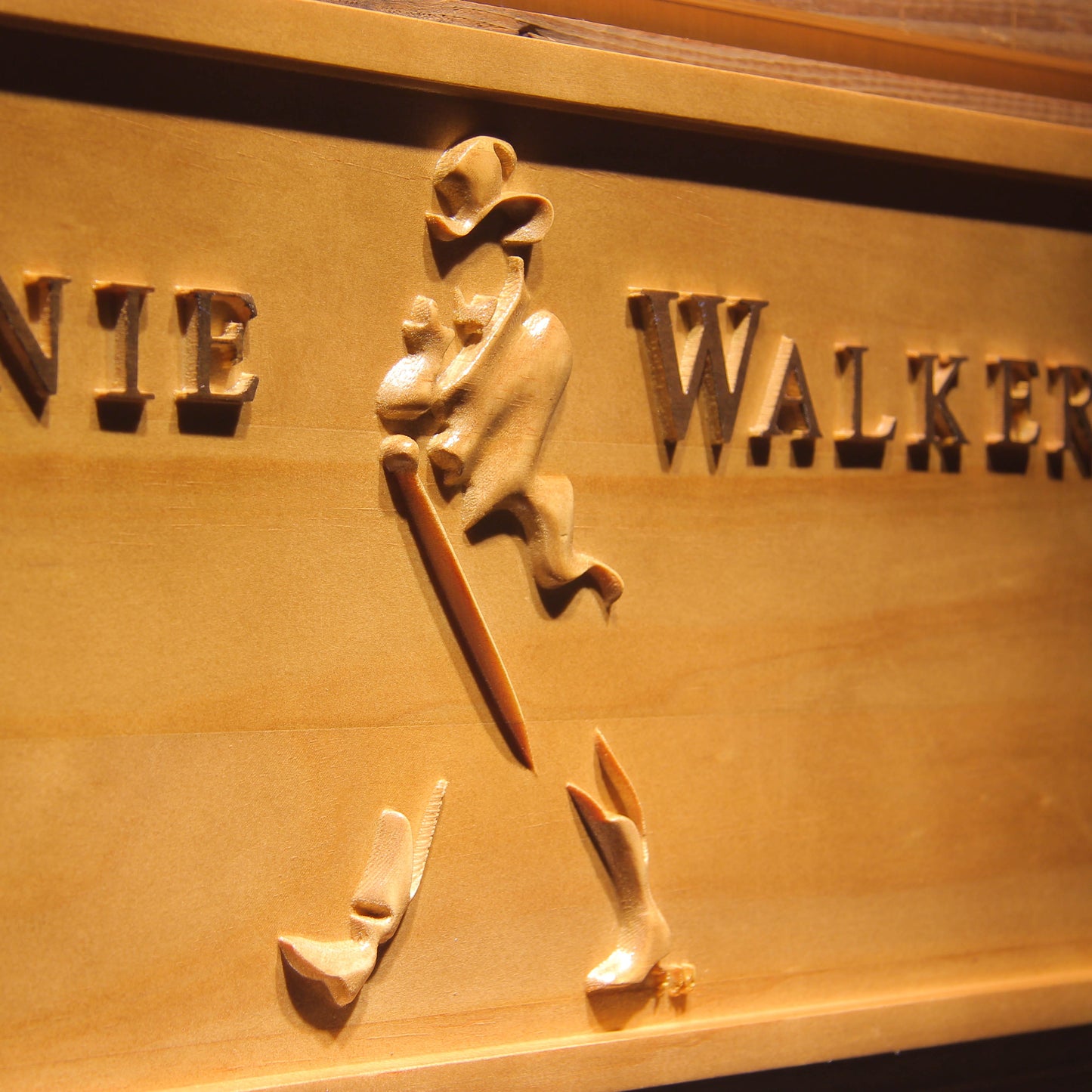 Johnnie Walker Whiskey 3D Wooden Signs by Woody Signs Co. - Handmade Crafted Unique Wooden Creative