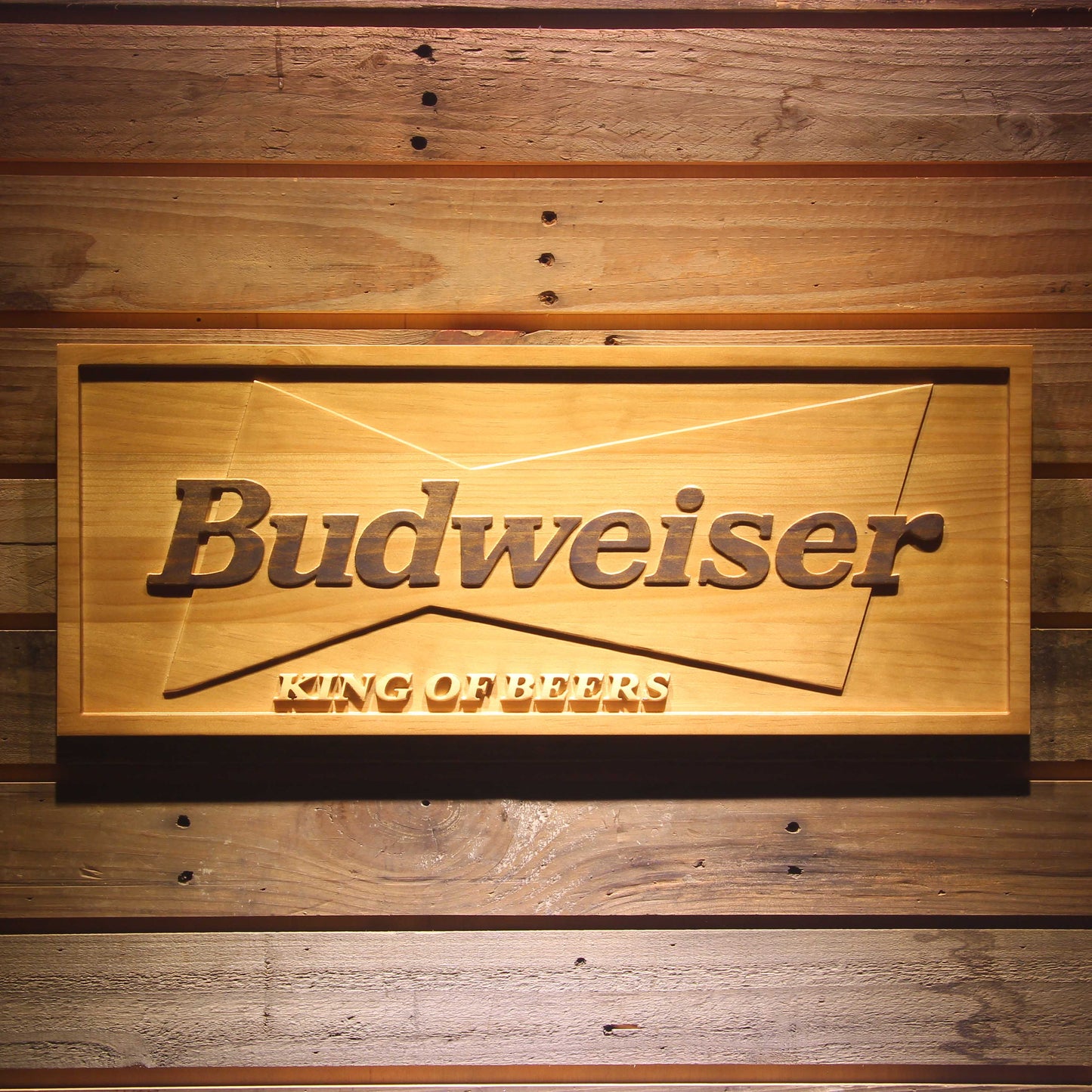 Budweiser King of  3D Wooden Signs by Woody Signs Co. - Handmade Crafted Unique Wooden Creative