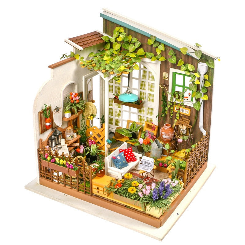 5 Kinds DIY Doll House with Furniture Children Adult Miniature Dollhouse Wooden Kits Toy DG by Woody Signs Co. - Handmade Crafted Unique Wooden Creative