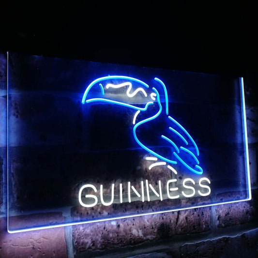Guinness Toucan Stout Draught  Bar Decor Dual Color Led Neon Light Signs st6-a2120 by Woody Signs Co. - Handmade Crafted Unique Wooden Creative