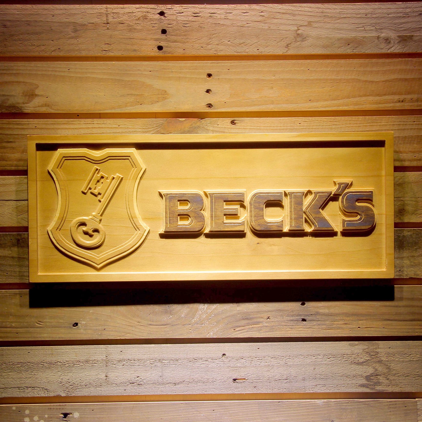 BECK'S  3D Wooden Signs by Woody Signs Co. - Handmade Crafted Unique Wooden Creative