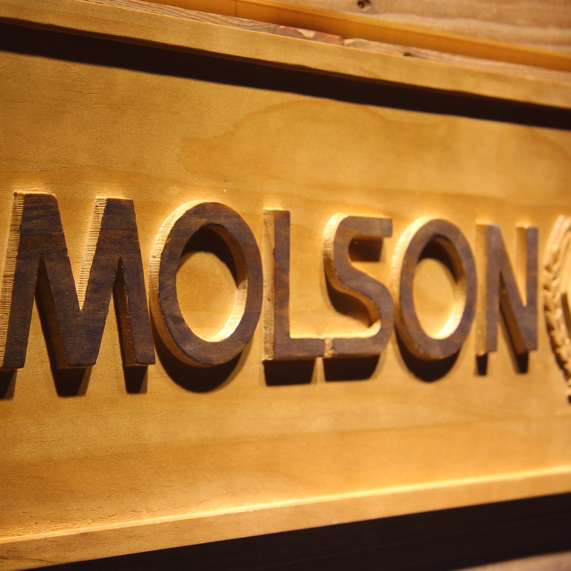 Molson  3D Wooden Bar Signs by Woody Signs Co. - Handmade Crafted Unique Wooden Creative