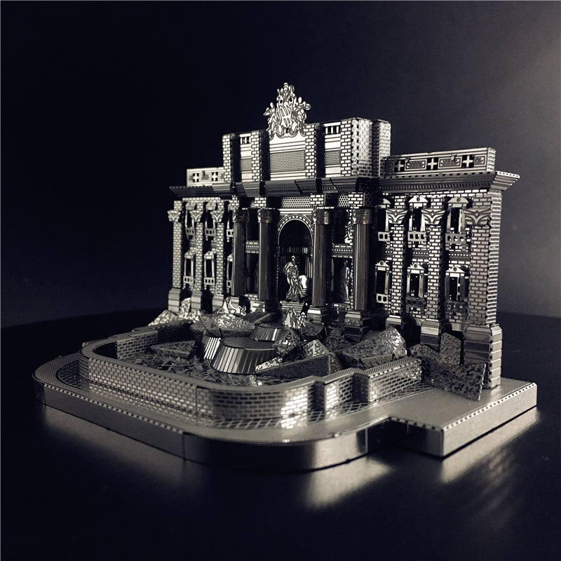 3D Metal model kit Trevi Fountain Building  Model DIY 3D by Woody Signs Co. - Handmade Crafted Unique Wooden Creative