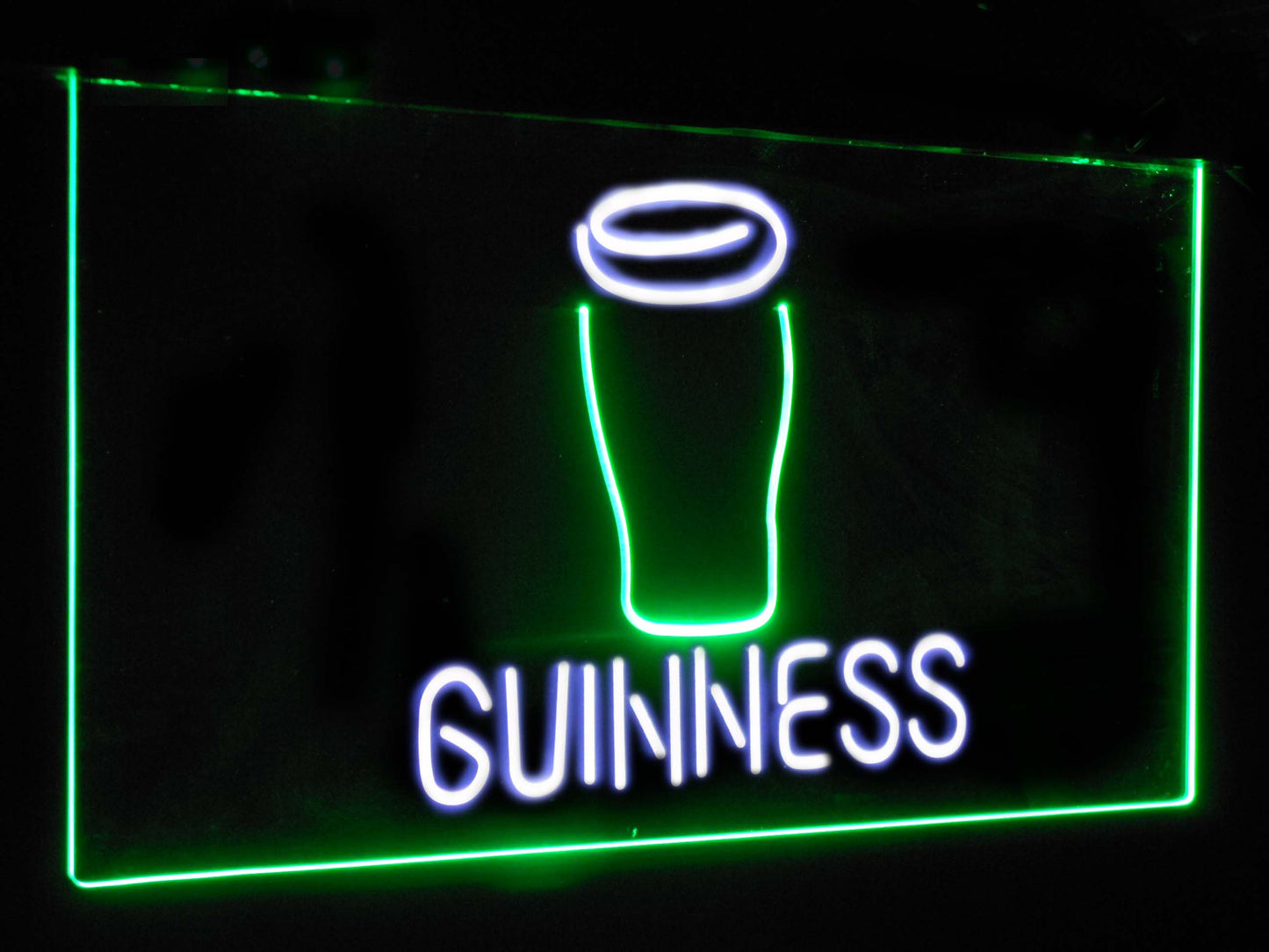 Guinness Glass  on tap Bar Decor Dual Color Led Neon Light Signs st6-a2045 by Woody Signs Co. - Handmade Crafted Unique Wooden Creative