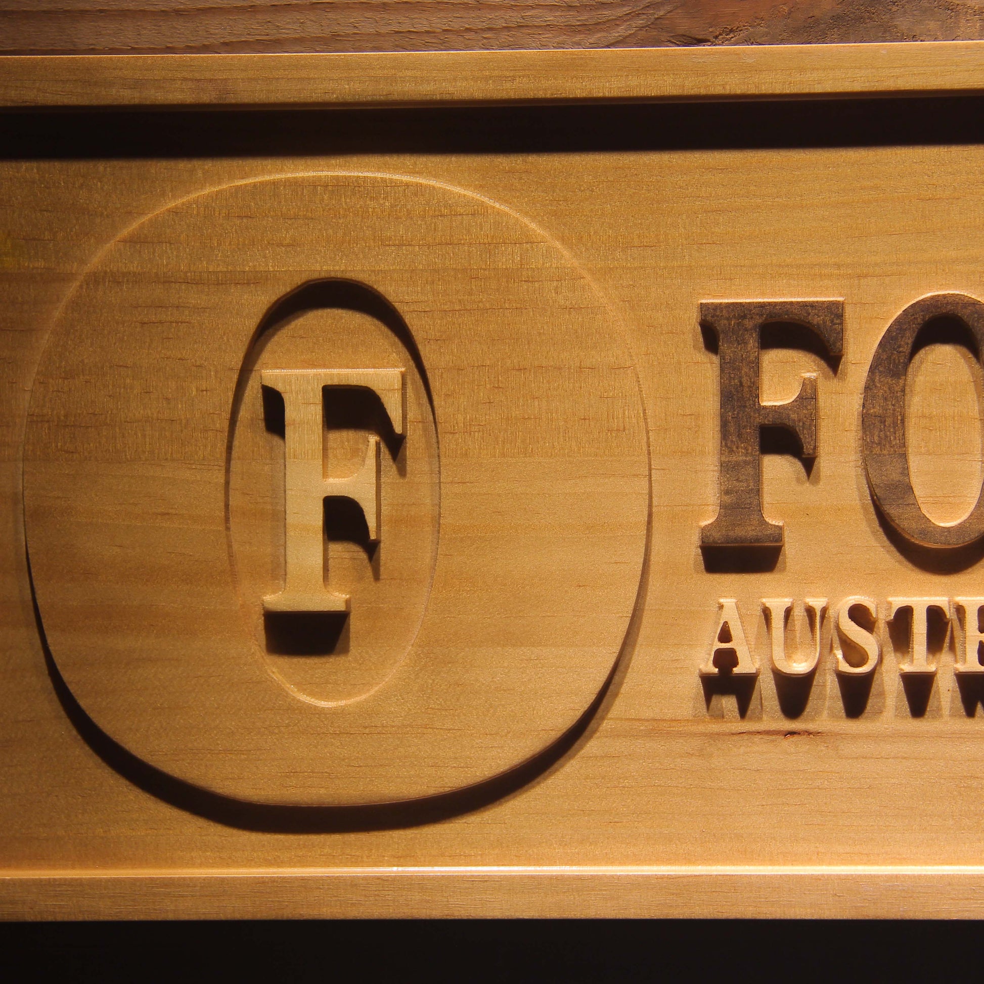 Foster's  3D Wooden Signs by Woody Signs Co. - Handmade Crafted Unique Wooden Creative