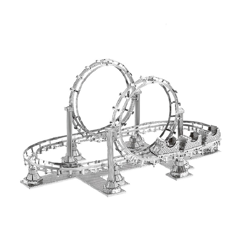 3D Metal Assembly Model ROLLER COASTER Amusement Facilities Puzzle Originality Collection Playground toys gift by Woody Signs Co. - Handmade Crafted Unique Wooden Creative