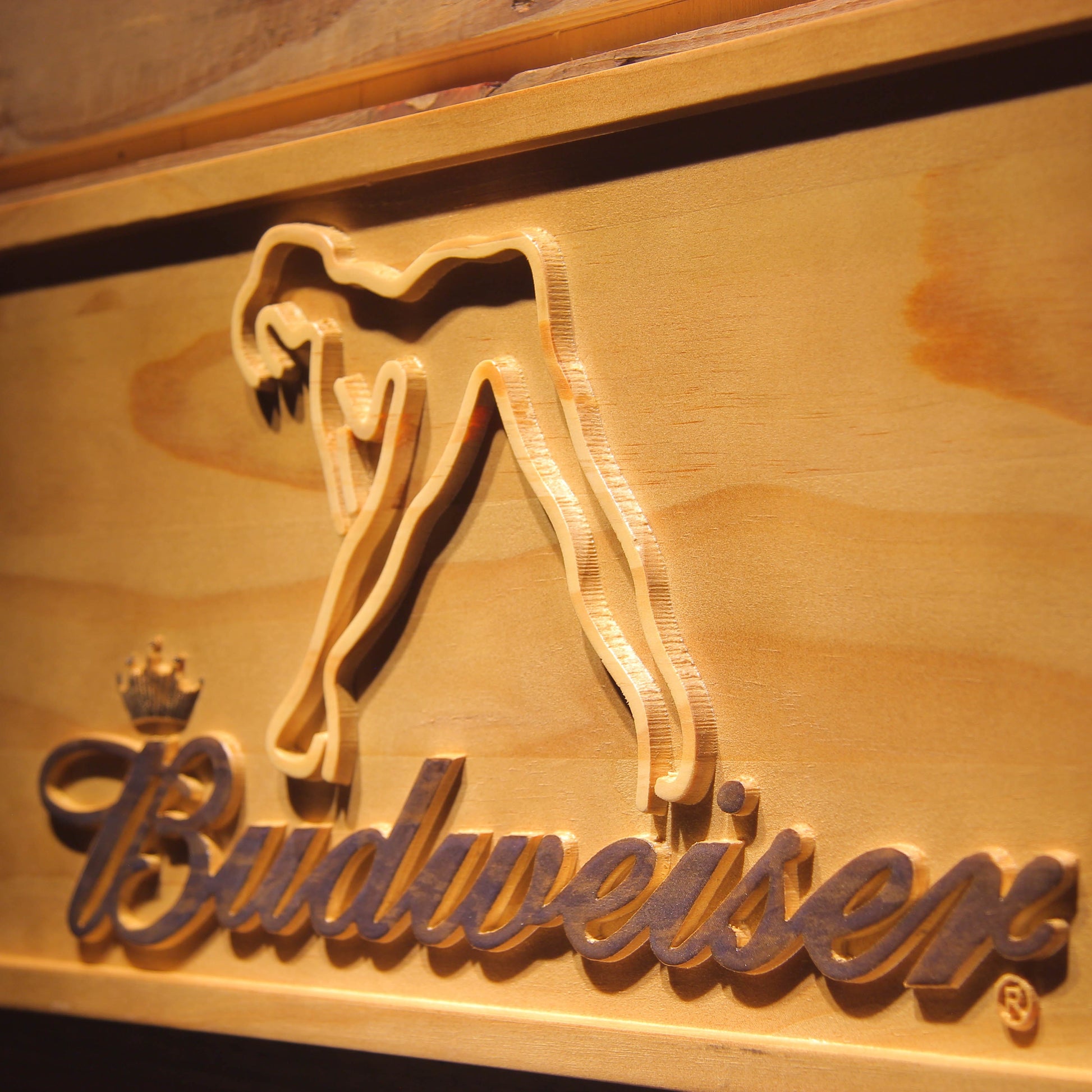 Budweiser Exotic Dancer Stripper Bar 3D Wooden Signs by Woody Signs Co. - Handmade Crafted Unique Wooden Creative