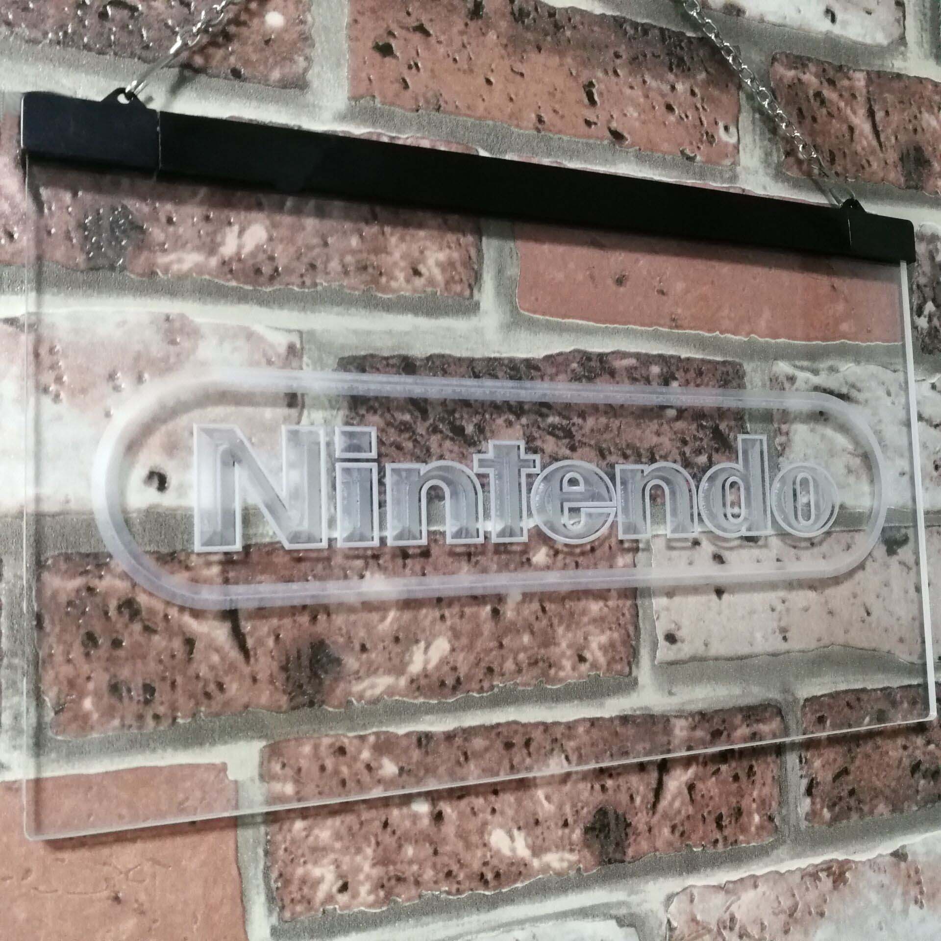 Nintendo Video Game Room Bar Decoration Gift Dual Color Led Neon Light Signs st6-e0021 by Woody Signs Co. - Handmade Crafted Unique Wooden Creative