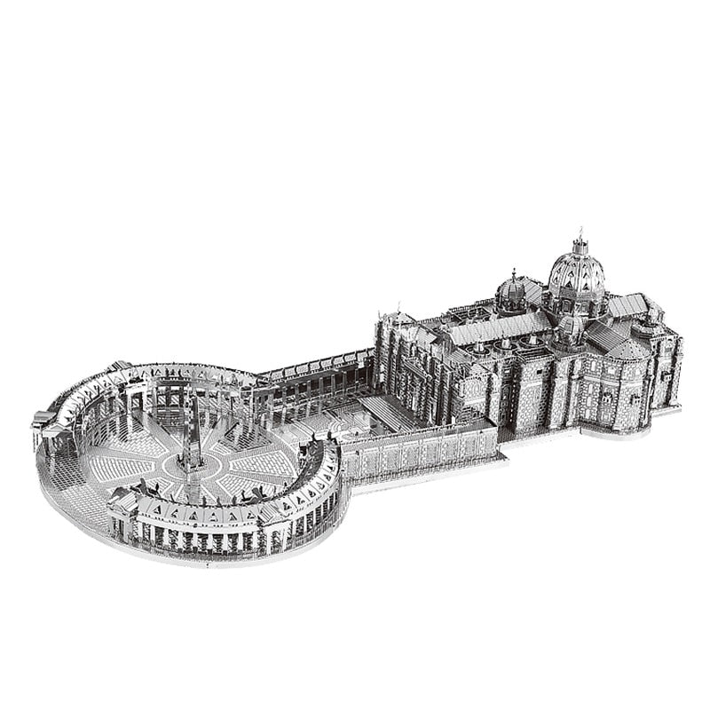 3D Metal model kit 1:1000 STPETER'S BASILICA  Model DIY 3D by Woody Signs Co. - Handmade Crafted Unique Wooden Creative